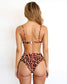 Conjunto de bikini con estampado de leopardo naranja Katalina 