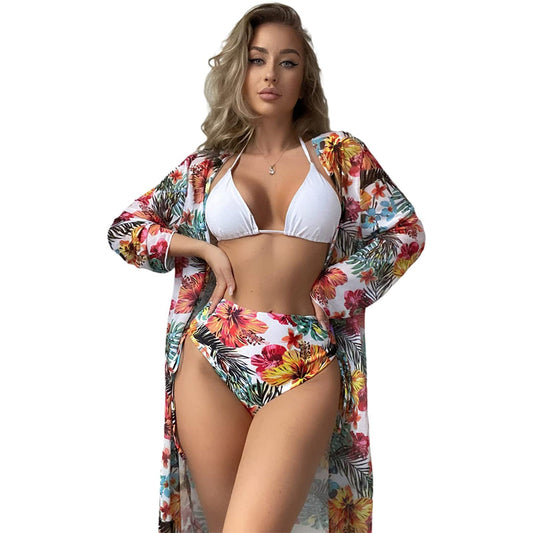 Jazlyn Floral Print Bikini Photo Set