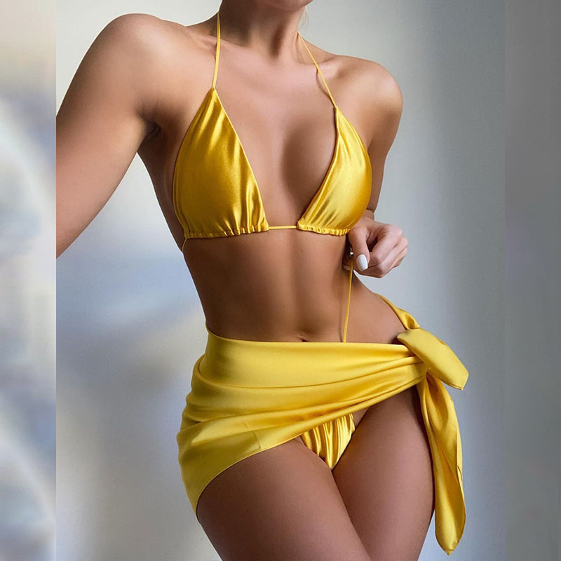 Jayleen Halter Triangle Bra Bikini Photo Set