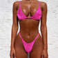 Glitter Triangle Thong Brazilian Bikini Photo Set