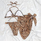 Beatrice Leopard Halter Bikini Photo Set