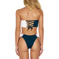 Conjunto de bikini bandeau de corte alto Louisa 